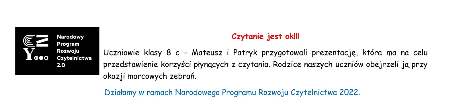 Czytanie jest ok 1